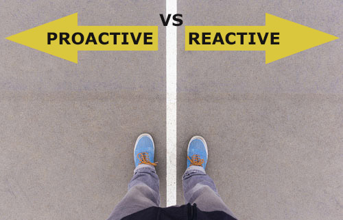 Proactive vs Reactive Proactive vs Reactive