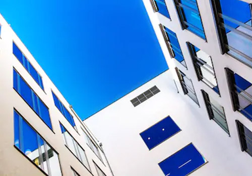 Store your building details on software a building with lots of windows